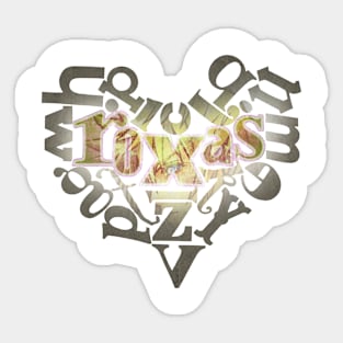 Roxas' Heart (Light) Sticker